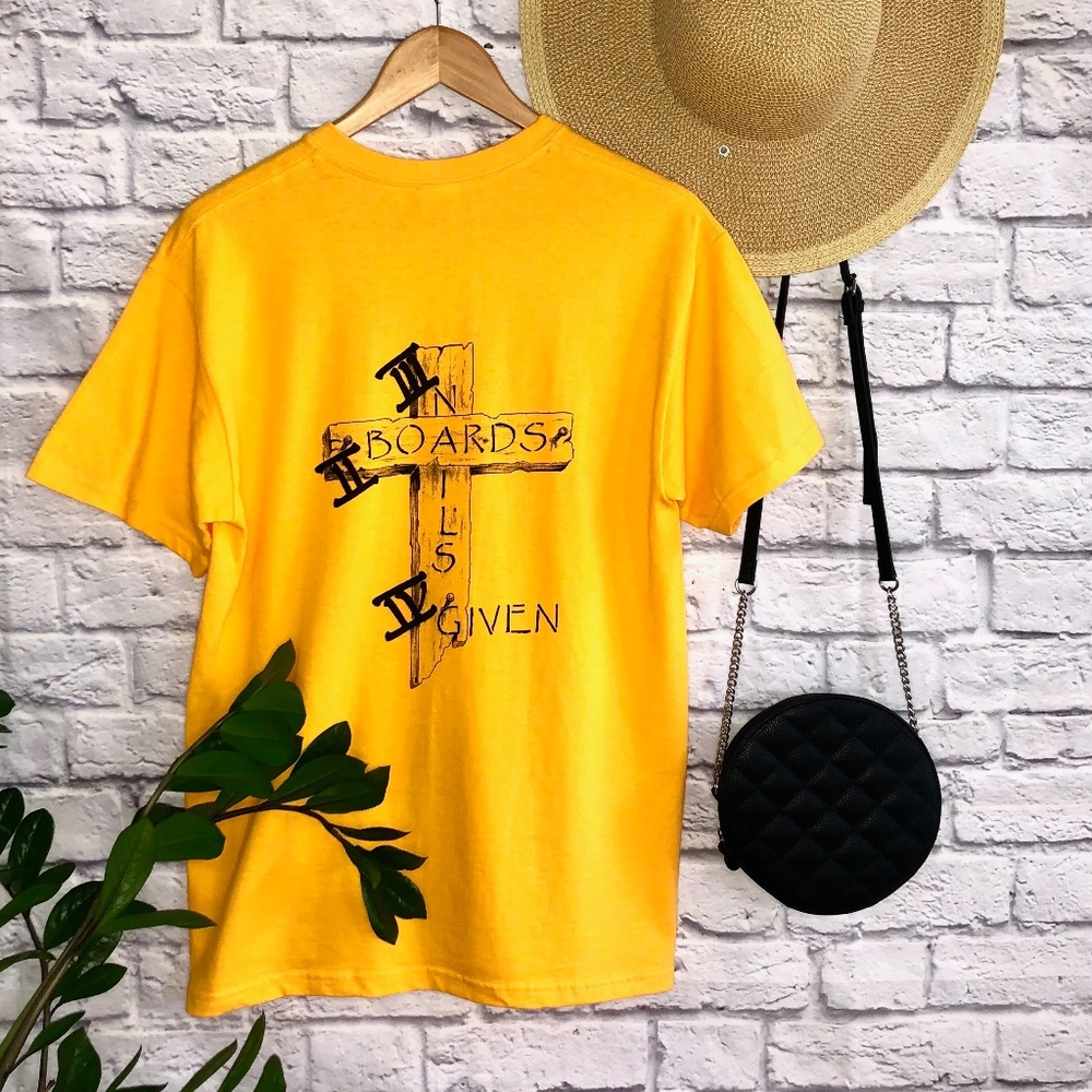 Three Nails T-Shirt, Religious Shirt, Faith Clothing, Trendy Shirt - Orange